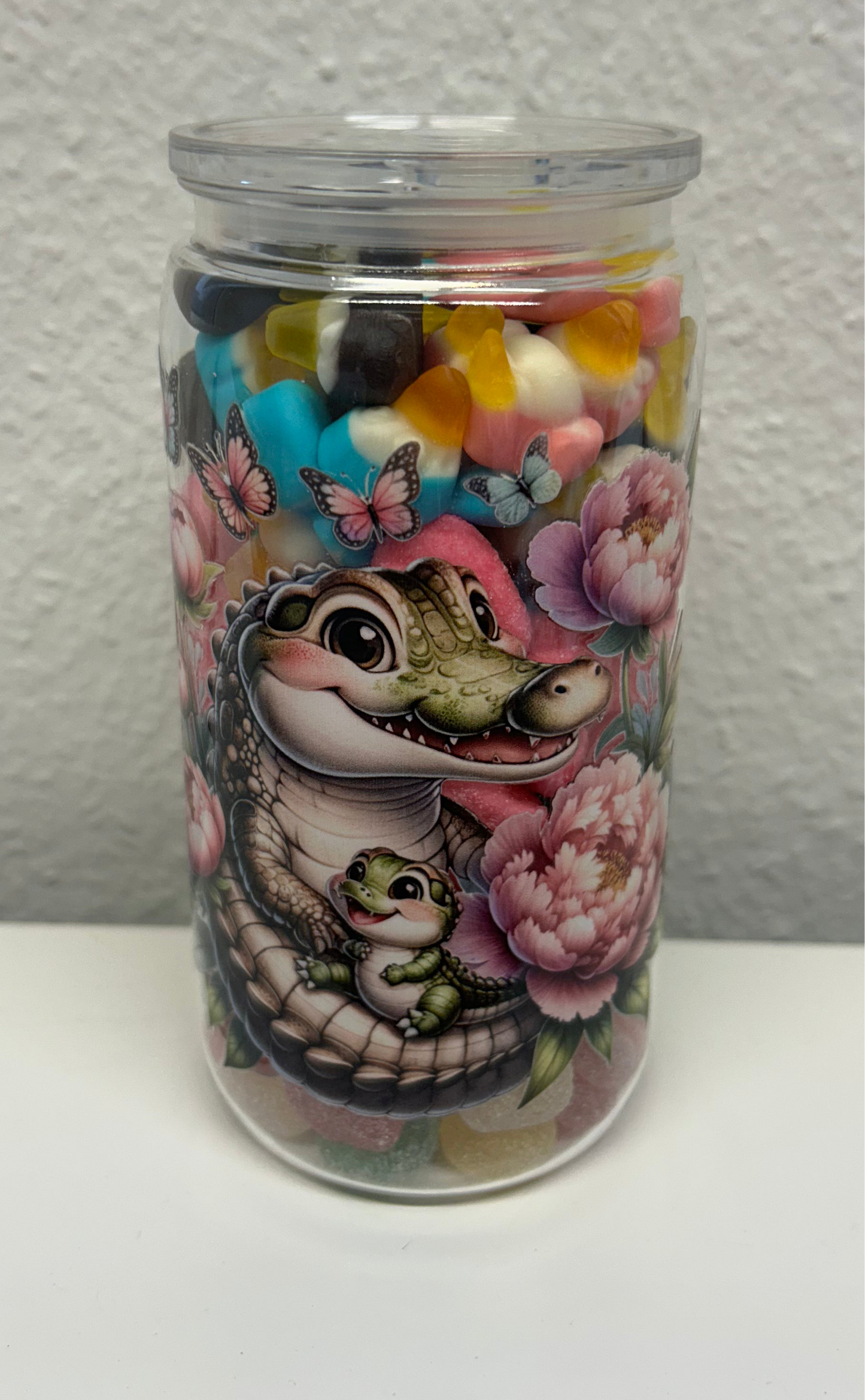 Trinkbecher mit Motiv und zufalls Candymix süss/sauer