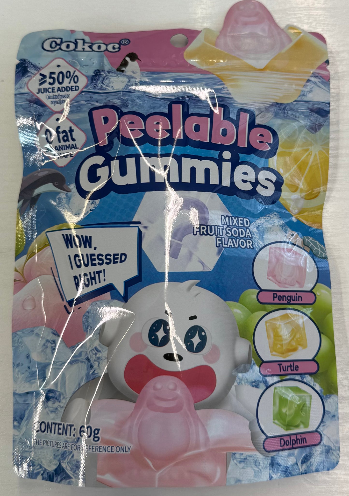 Peelable Gummies Mixed Fruit Soda 60g