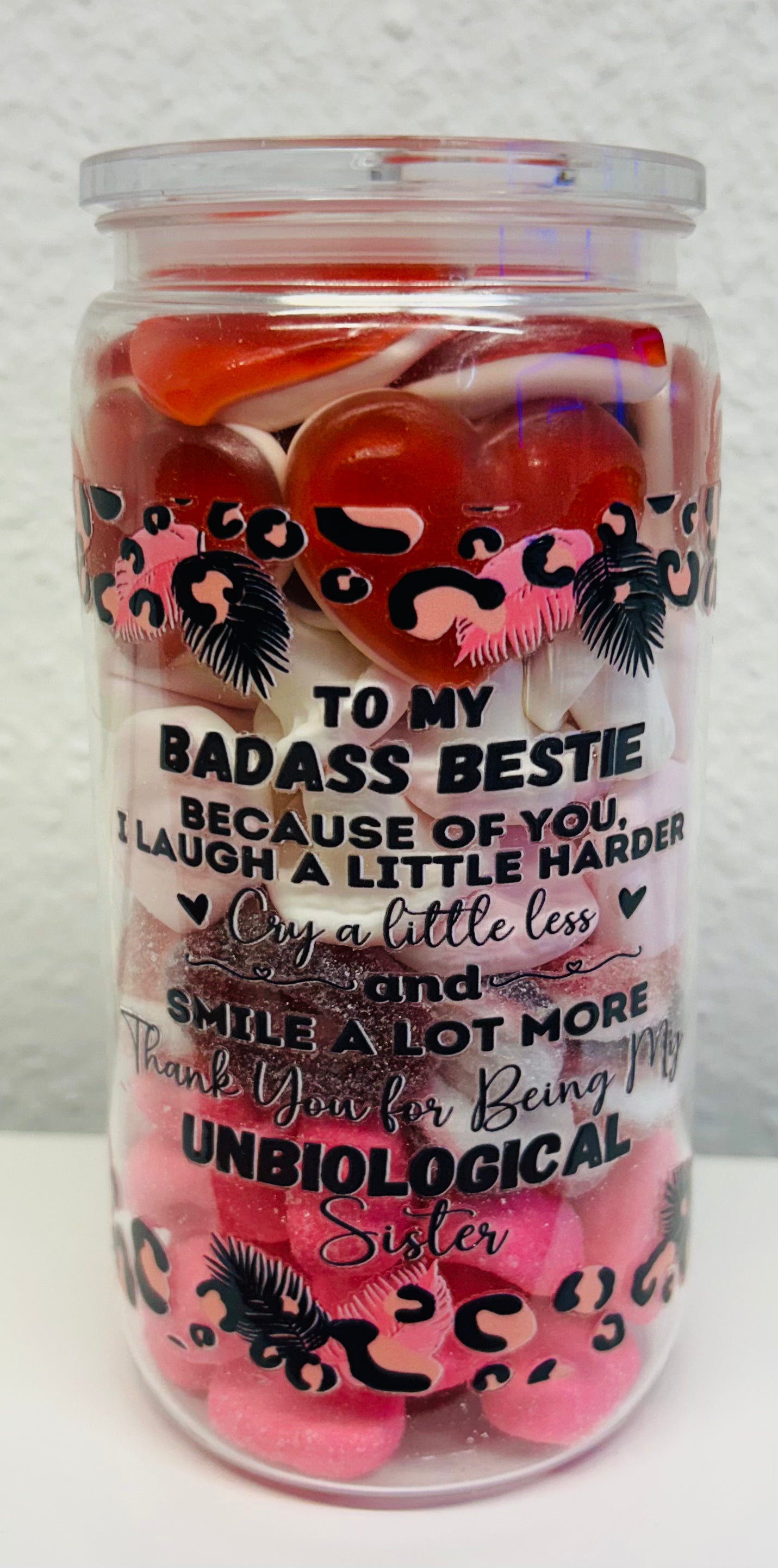 Trinkbecher mit Motiv und zufalls Candymix süss/sauer
