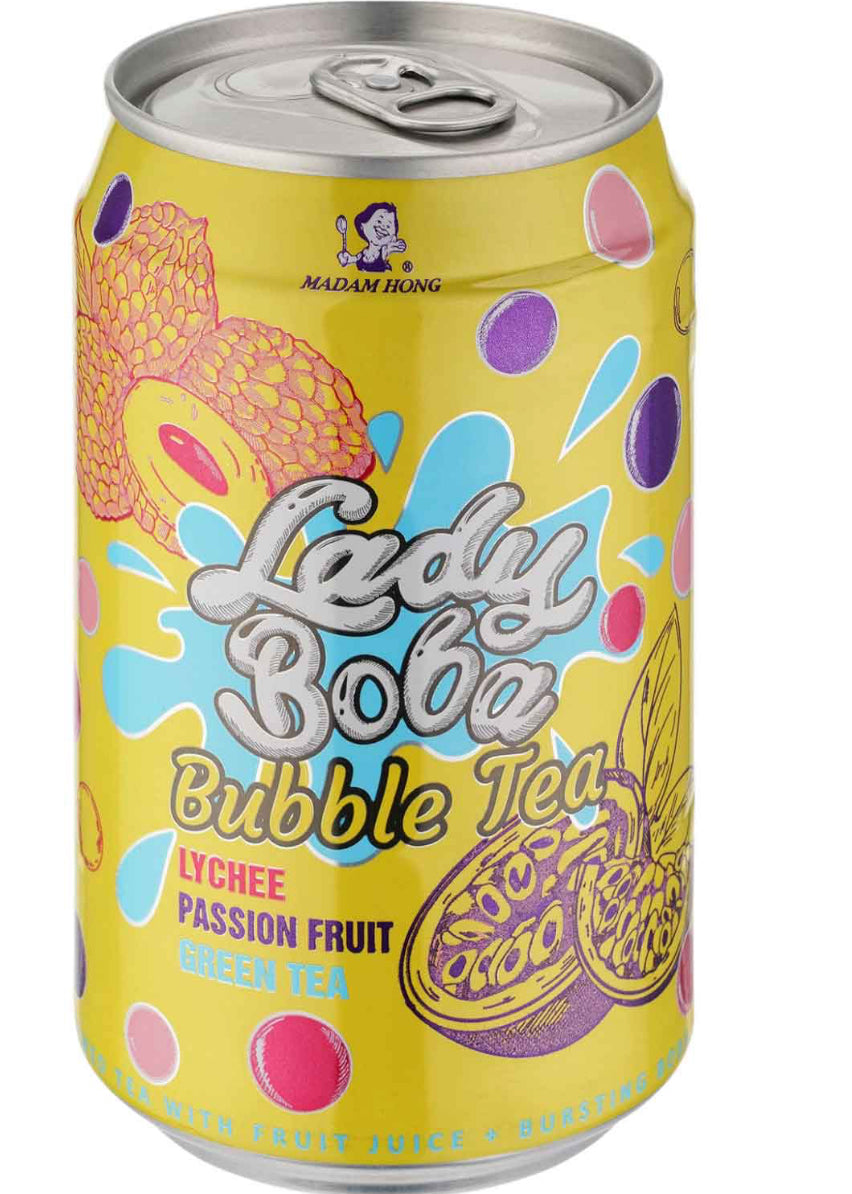 Boba Bubble Tea Lychee Passion Fruit Green Tea 320ml