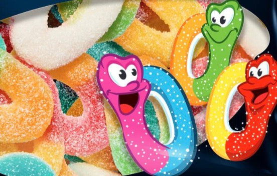 100g Trolli Saure Glühringe