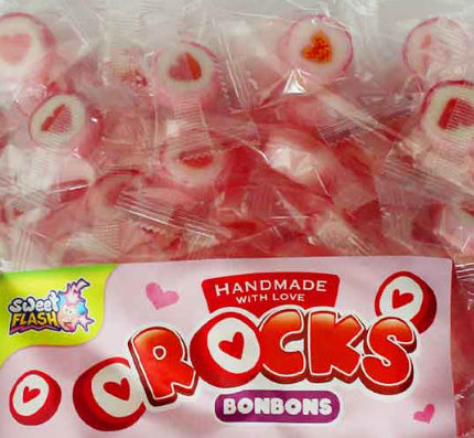100g Sweet Flash Handmade Rocks Bonbons Herzen