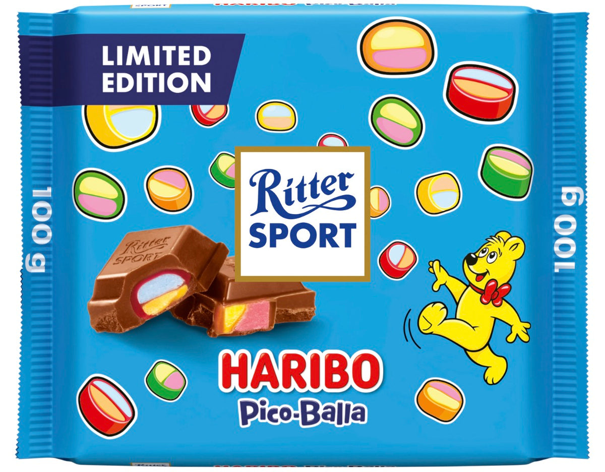 Ritter Sport Haribo Pico-Balla Vollmilch Schokolade 100g