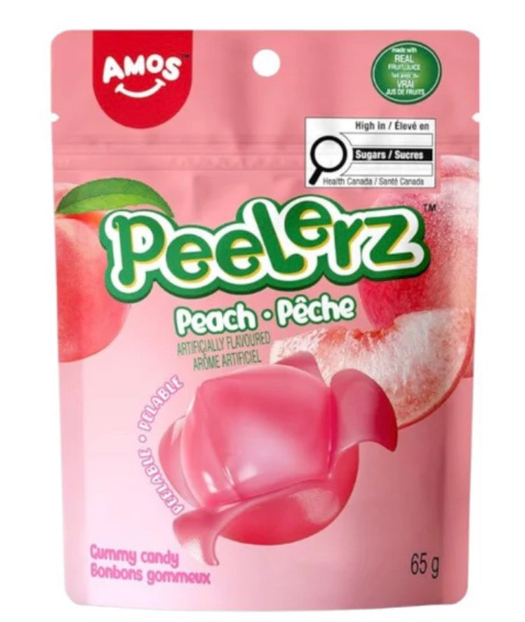 Amos 4D Juicy Burst Peach Fruit Gummy 65 g