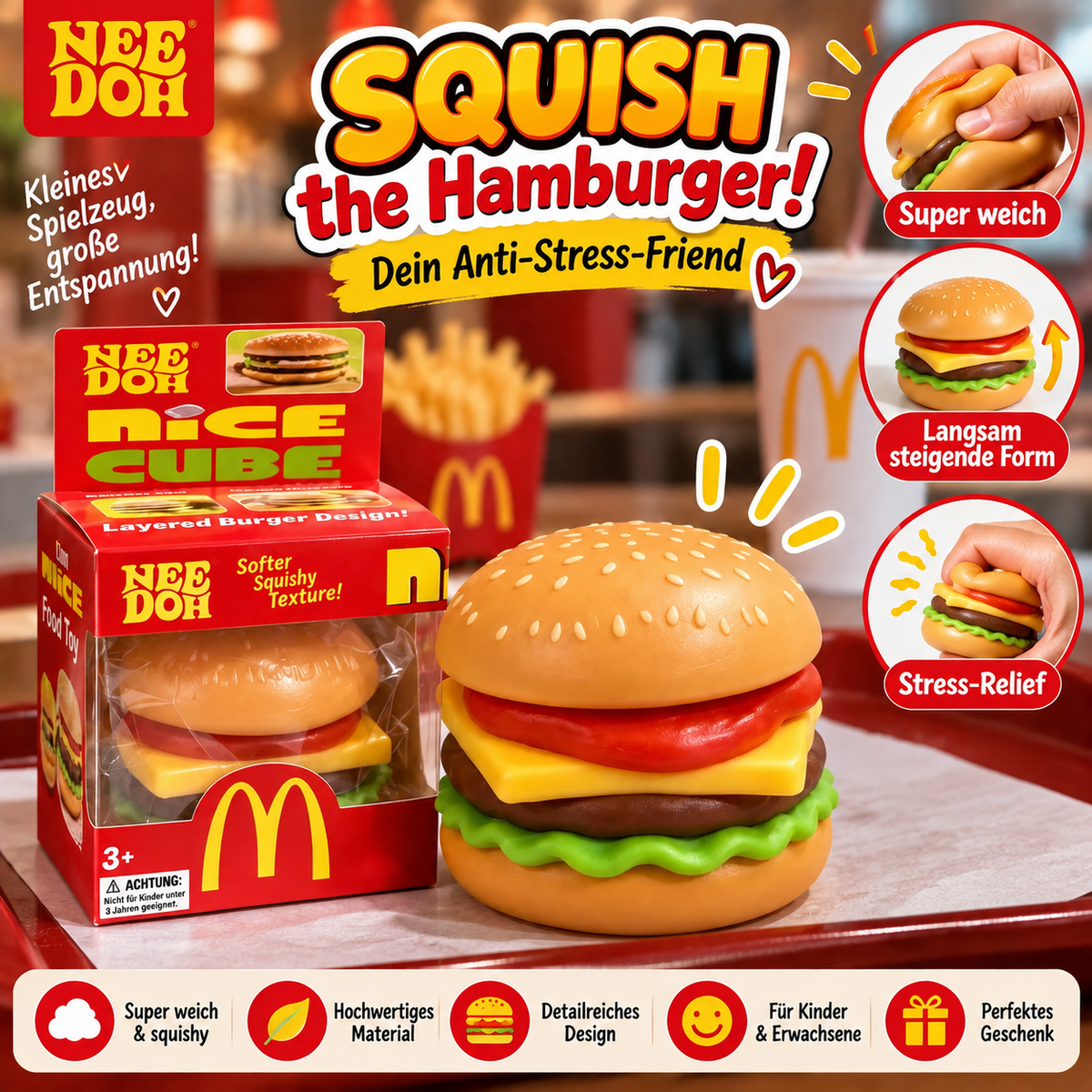 Nee Doh Hamburger Squishy