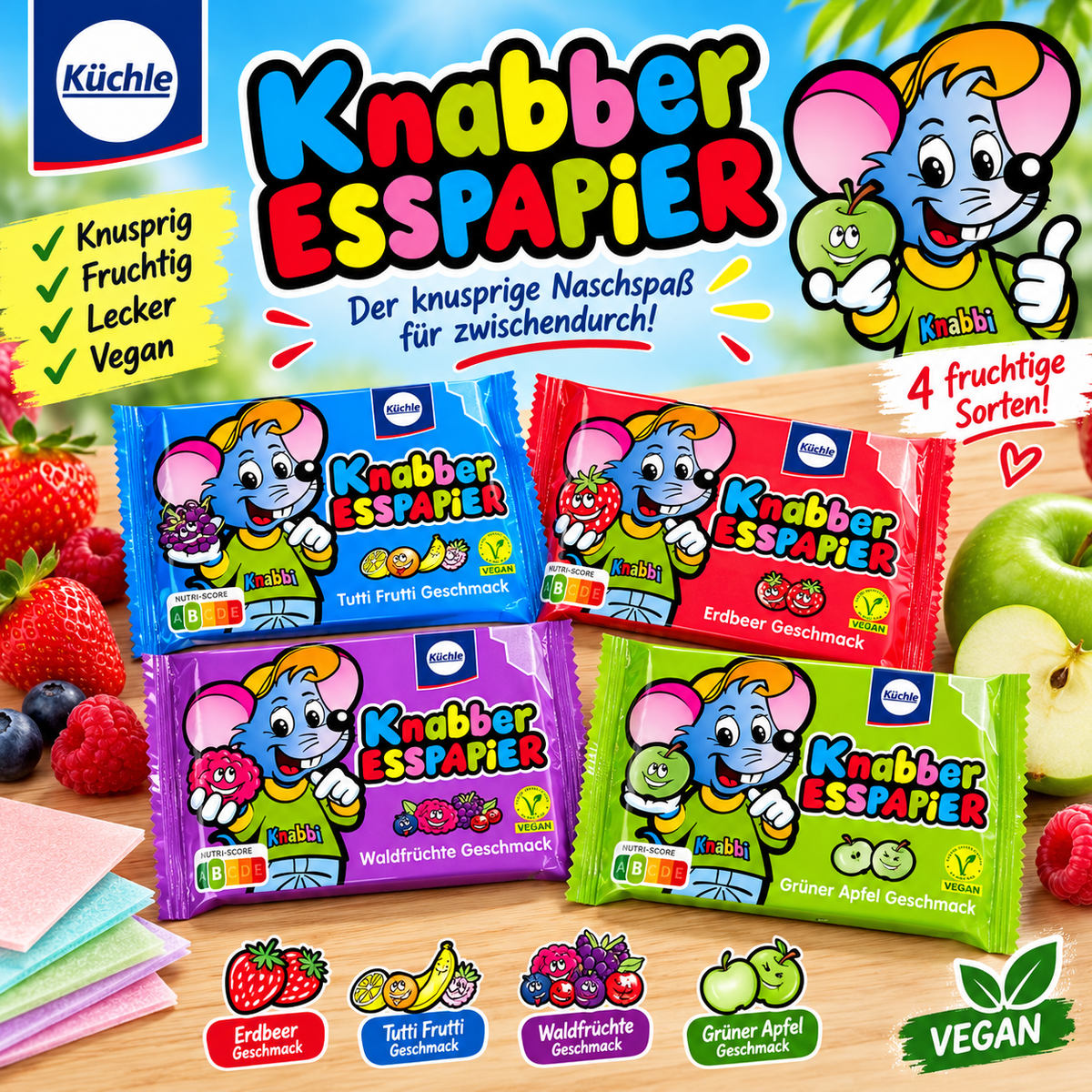 Küchle Knabber Esspapier 25-er Pack 24 g