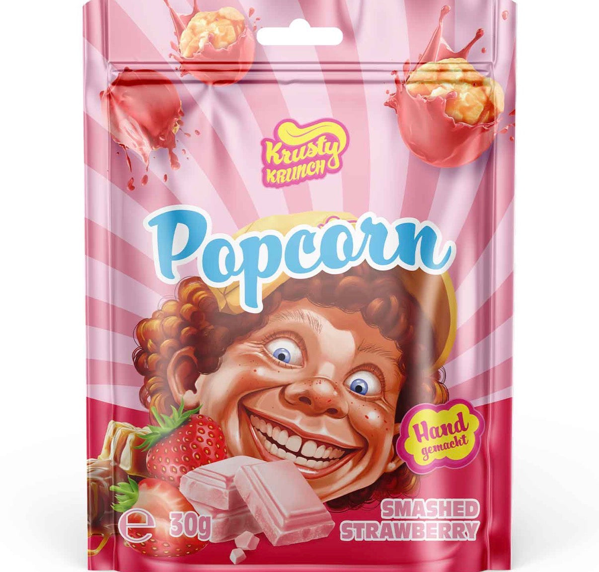 Krusty Krunch Popcorn Smashed Strawberry 30g