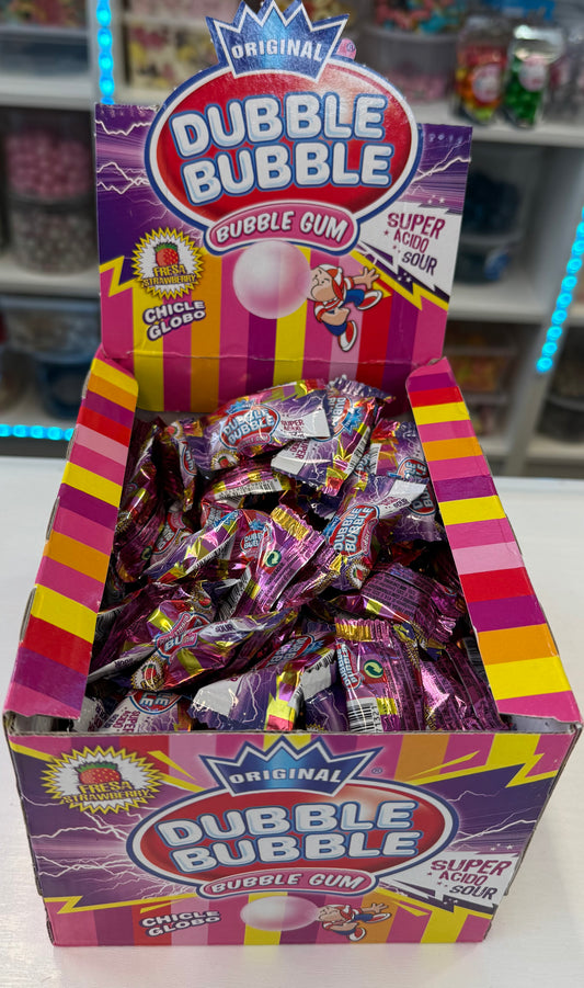 1Stk. Dubble Bubble Bubble Gum Erdbeer Super Sour