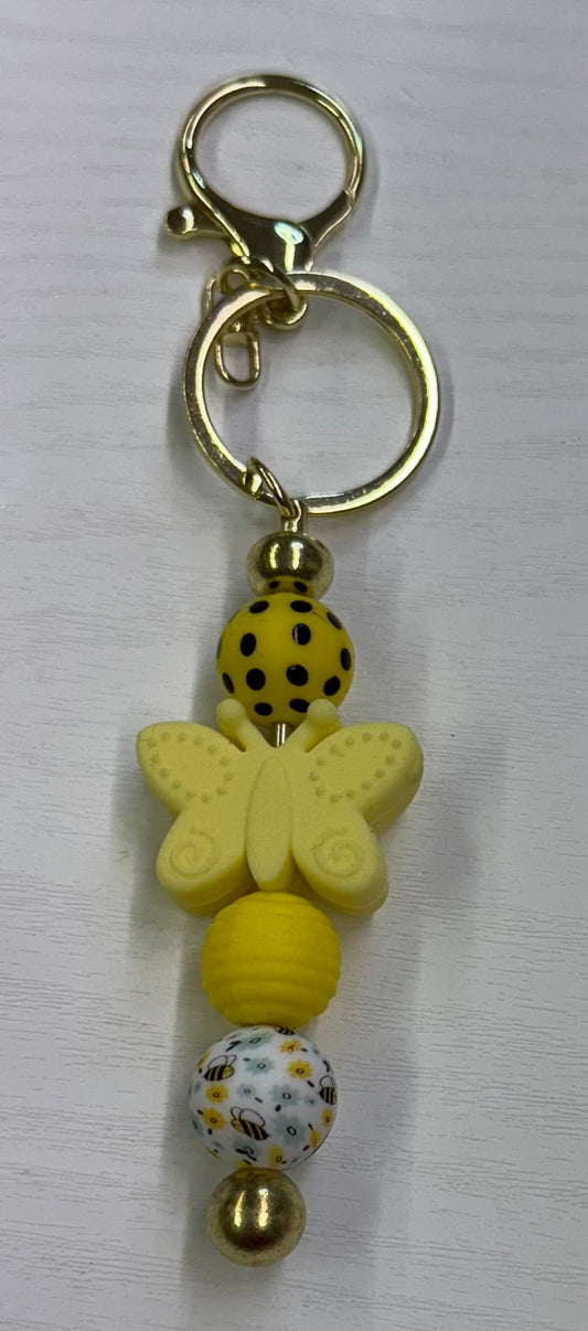 Schlüsselanhänger Schmetterling gelb