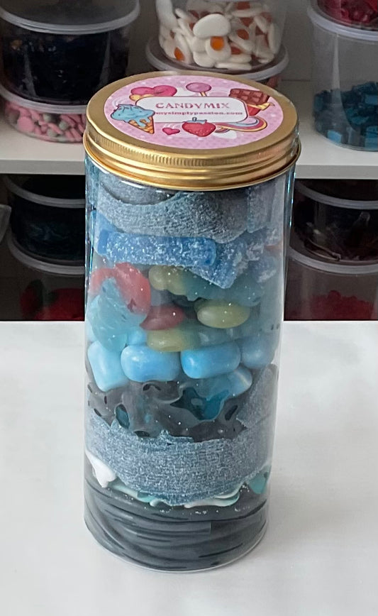 800g Candymix blue in Geschekbottle