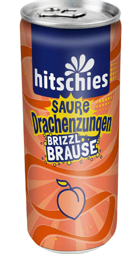 hitschies Saure Drachenzungen brizzl Brause Pfirsich 250ml