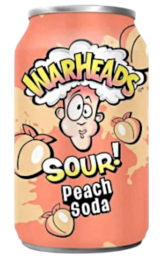 WARHEADS SOUR SODA PEACH 330ml