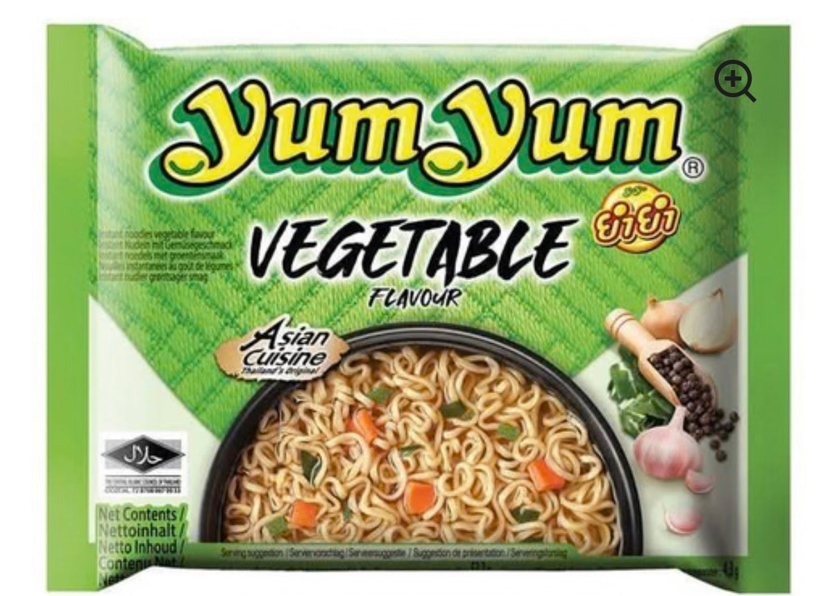 YumYum Instant Nudeln mit Gemüse / Vegetable Geschmack 60g