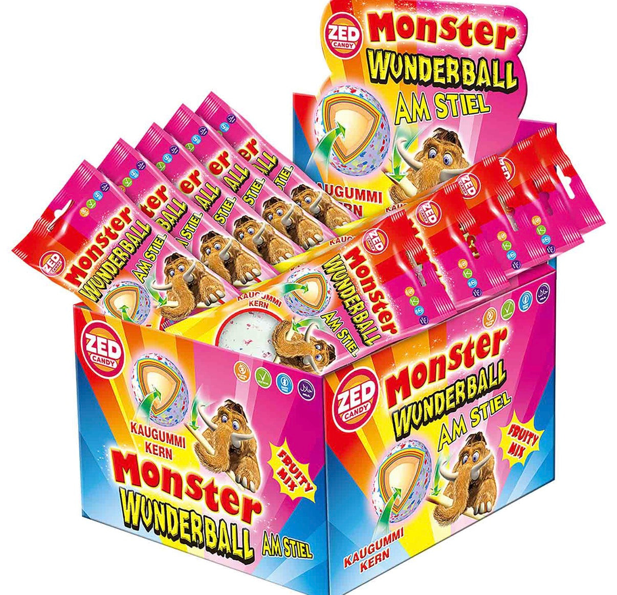 ZED Candy Monster Wunderball am Stiel Fruity Mix 60g