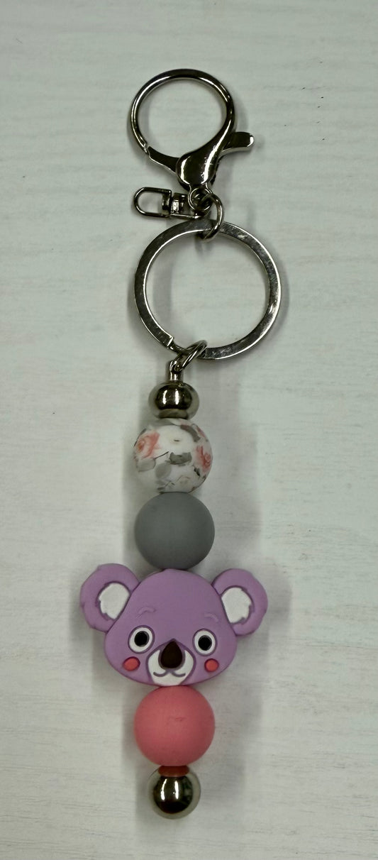 Schlüsselanhänger Koala lila
