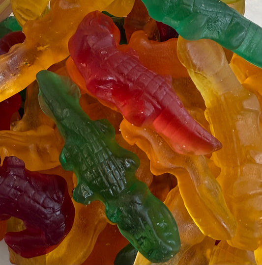 100g Fruchtige Krokodile - Schwedische Süßigkeiten