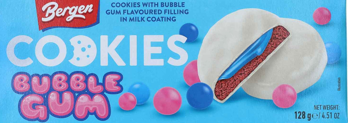 Bergen Cookies Bubble Gum 128g