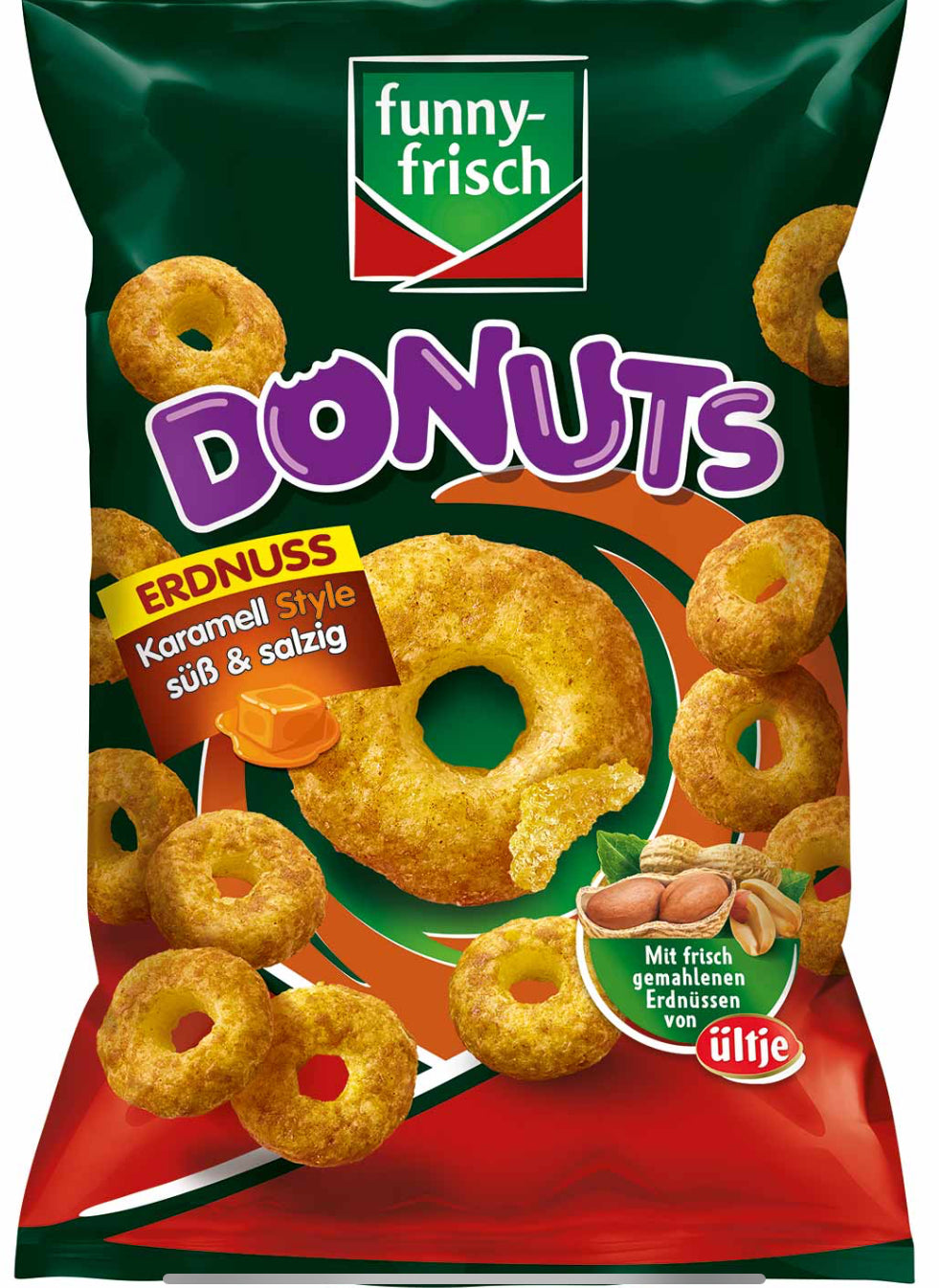 funny-frisch Donuts Erdnuss Karamell Style süß & salzig 110g