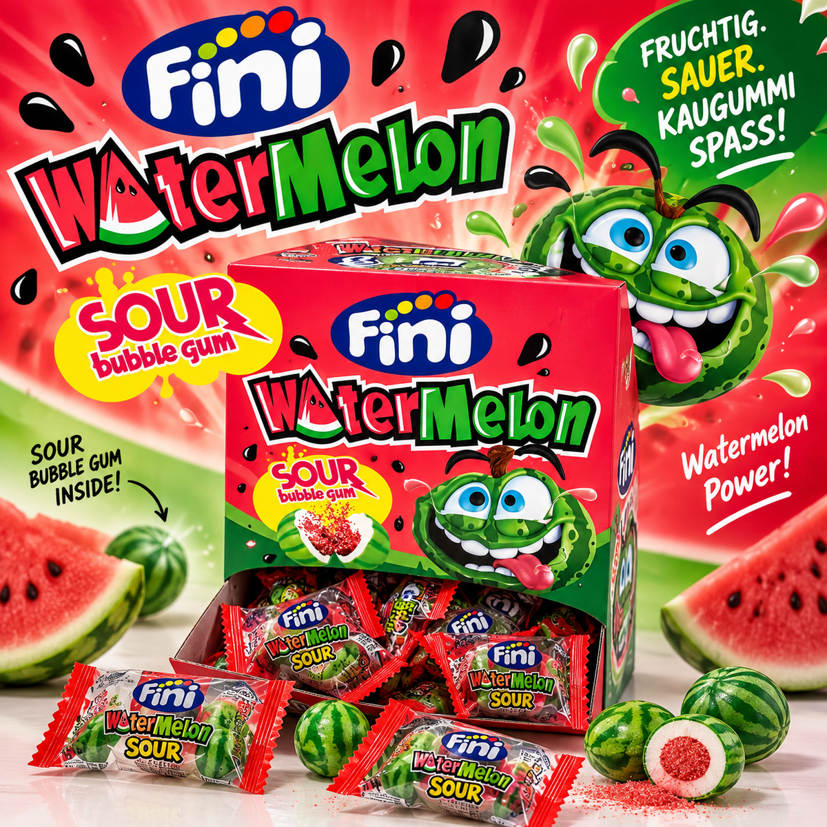 1Stk. Fini Watermelon Bubblegum