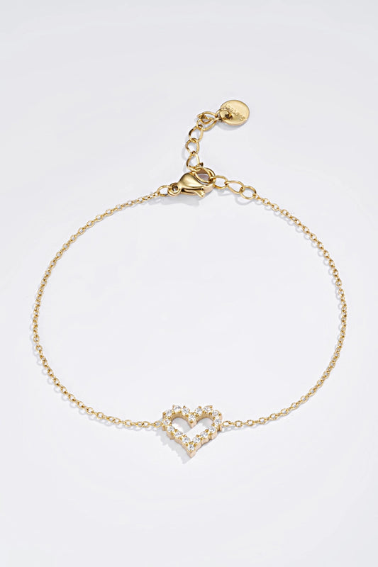 Herzarmkette Edelstahl vergoldet 💖