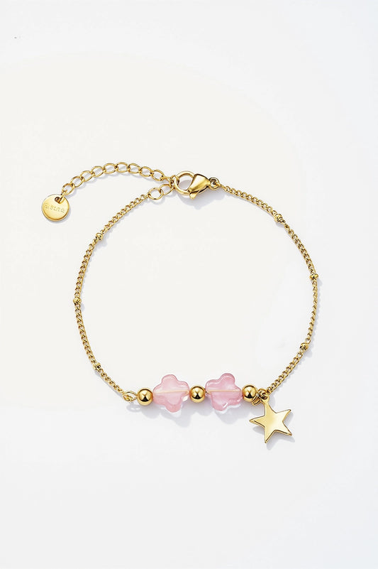 Edelstahl Armkette rosa ⭐️