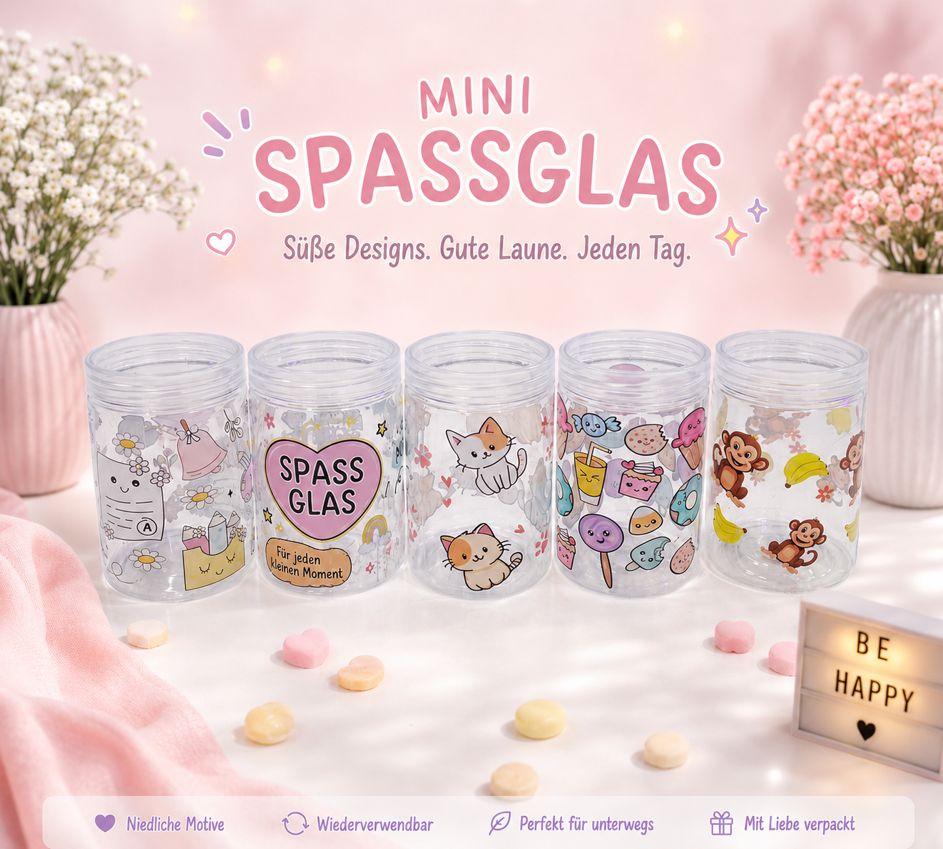 Spassglas mini leer für die kleinen🍬