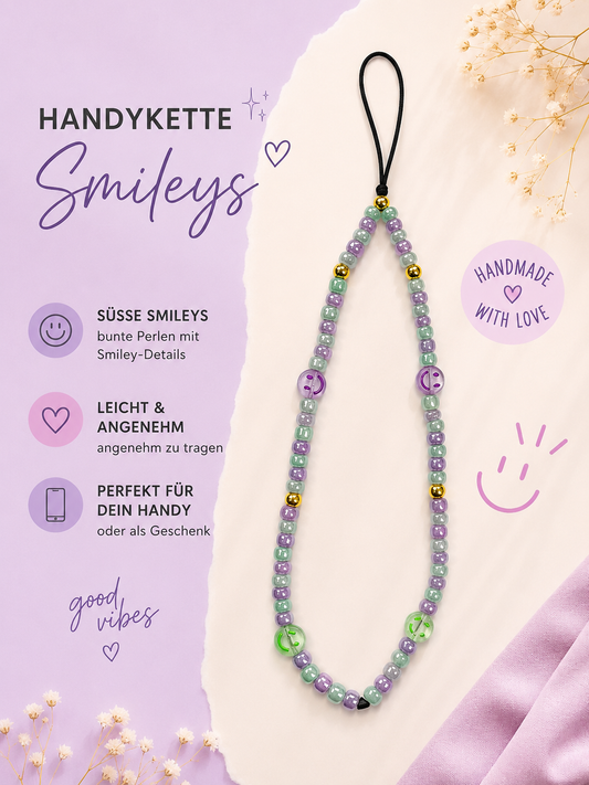 Handykette „Smileys“ – Handmade