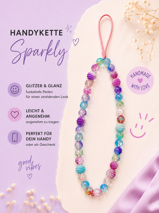 Handykette „Sparkly“ – Handmade