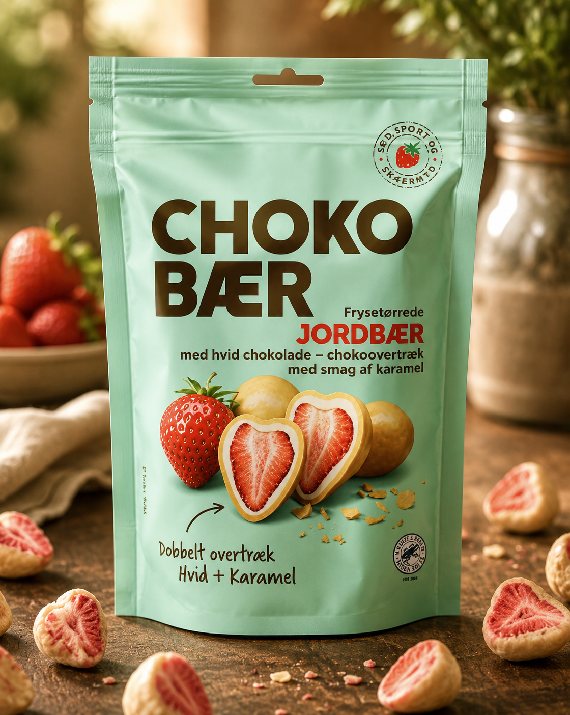 Nordthy Chokobær Jordbær 90g