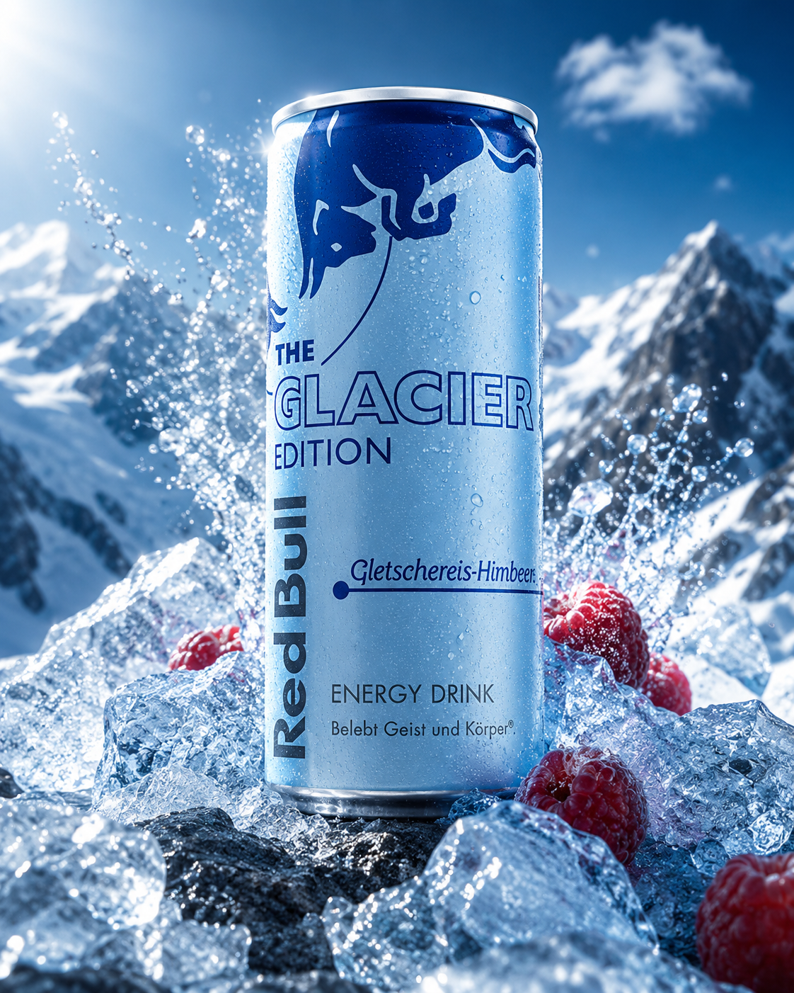 Red Bull Energy Drink Glacier Edition Gletschereis-Himbeere 250ml